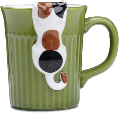 Peeking Cat Mok - Schattige Keramische Koffiemok, Grappig Cadeau voor Vrouwen, Moeders en Verjaardagen - 350ml, Perfect voor Valentijnsdag en Dierenliefhebbers