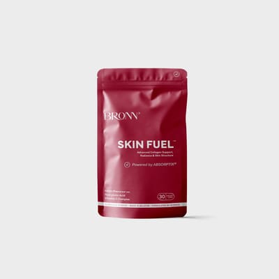 BRONN SKIN FUEL™ - Huid Supplement met NAD+ Precursor (NR 300mg), Hyaluronzuur 200mg & Vitamine C - Ondersteunt Collageenvorming & Hydratatie - 30 Capsules