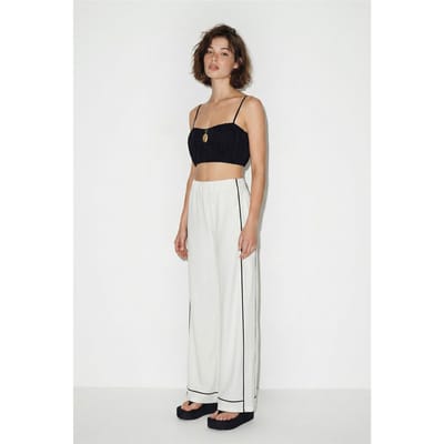 Dames Hoge Taille Wijde Jersey Broek