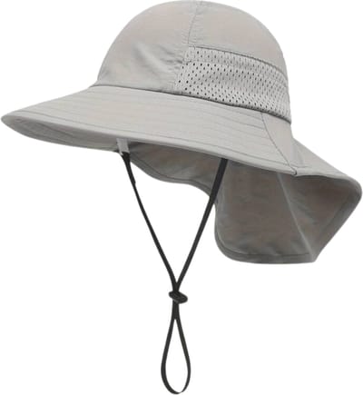 Livano Zonnehoed - Reishoed - UV Beschermende Hoed - Bucket Hat - Festival - Pet - Hoedje Voor Kinderen - Hoofdbescherming - Grijs