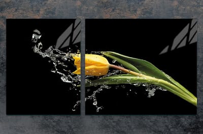 TMK ArtDeko - Snijplank - Gelaagd glas - 40x60x52 cm - Tulpenmotief