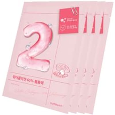 Numbuzin, Masque en tissu beauté volume rehausseur de volume au collagène et à l'eau n° 2, 4 feuilles, 33 ml (1,11 fl oz) chaque