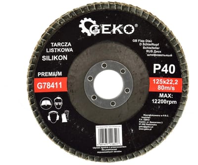 GEKO Silicon Carbide Lamellenschijf - 125 mm - Korrel 40 - Voor Steen en Metaalbewerking - 10 stuks