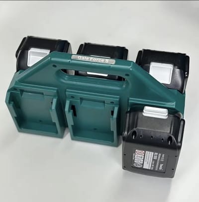 Accu Draaghouder – 6-Vaks – Compatibel met Makita-accu’s – Stevig & Handzaam – Kunststof - Makita Batterijhouder - Batterij Houder - 6 stuks
