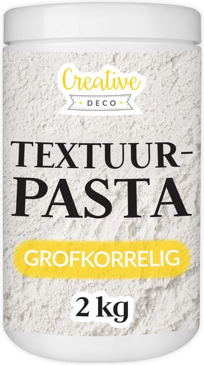 Creative Deco Structuurpasta voor Acrylverf 2kg Wit | Grobkörnige structuur pasta voor Kunstprojecten voor Acrylverf Eenvoudig te Gebruiken met een Spatel Voor 3D-effecten, Structuren, Texturen