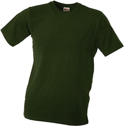 James and Nicholson Unisex Elastische Tee (Olijfgroen)