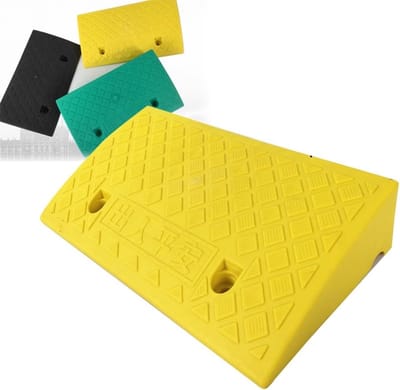 Drempel Hulpstuk - Stoep Oprit - Gemakkelijk Overbruggen - Anti-slip Robuust - 50 x 27 x 13cm - Geel
