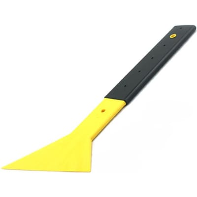 Raclette en plastique jaune à long manche pour vitres de voiture jaune