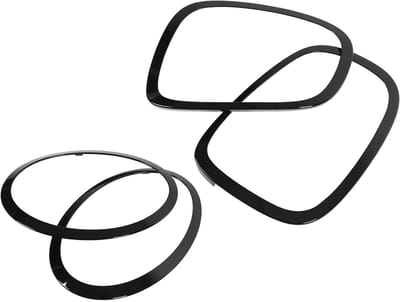 Hoogwaardige Hoofd- en Achterlicht Behuizing Trim voor F55 F56 F57 - Zwart ABS PP - Bescherming en Stijl voor Auto's, Lichtaccessoires en Verlichtingstrim