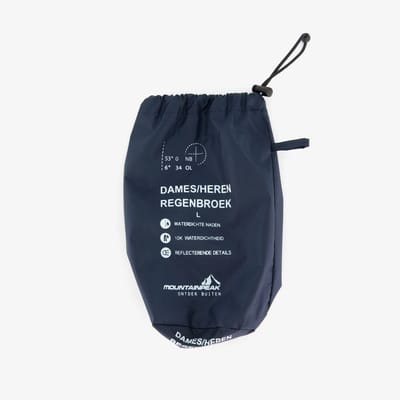 Mountain Peak heren dames regenbroek reflecterend - Blauw - Maat S