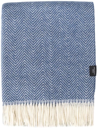 WOOOL Plaid - Manhattan (Blauw) - 140x200cm - 100% Wol