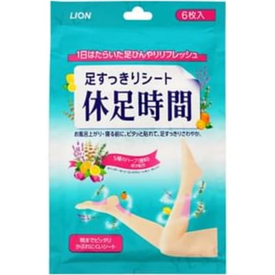 LION - Kyusoku Jikan Cooling Sheet For Legs 6 pcs - JP Edition