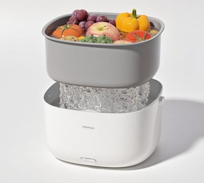 Automatische groentewasser - Fruit- en groentewasser - Ultrasone fruit- en groentewasmand - Afvoer met grote capaciteit - Keukeningrediëntreiniger - Fruit- en groentereiniger - Draagbaar - Multifunctionele fruit- en groentewasser voor thuis