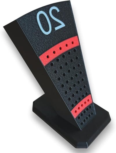 Dartpijlhouder - Dartstandaard Dartaccessoire - Darts Opbergen - Origineel 20-Segment Design - Voor 12 Pijlen - Zwart