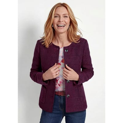 Vrouwelijke blazer - bessen - Gr. 19 van Goldner Fashion