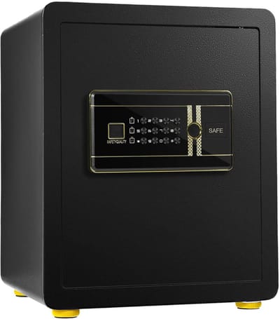 Elektronische Kluis - Cijferslot Kluis - Waardevolle Spullen - Alarm Systeem - 45 Liter - Zwart