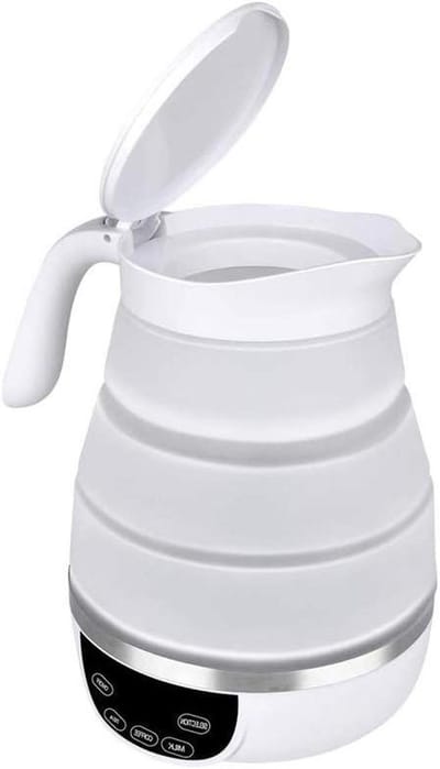 Reis Waterkoker - Opvouwbaar Model - Snel Water Koken - Temperatuur Controle - 600 ml Capaciteit - Wit