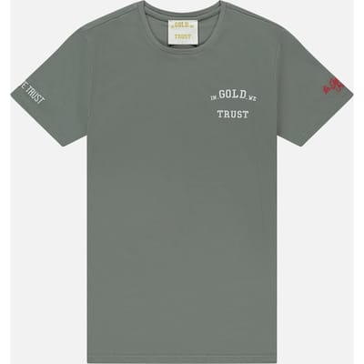 In Gold We Trust The Pusha Kids Grey Melange Size: 6 | T-shirts Outlet | Unisex | Grijs