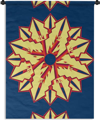 Wandkleed - Wanddoek - Sterren - Patronen - Abstract - 90x120 cm - Wandtapijt