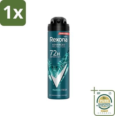1 x Rexona Men - Deodorant Spray - Advanced Protection - Marine Fresh - Anti-Transpirant & Perspirant - 150ml- Deodorant Spray - Anti-transpirant - Zweetbestendig - Marine Geur - 48 Uur Bescherming