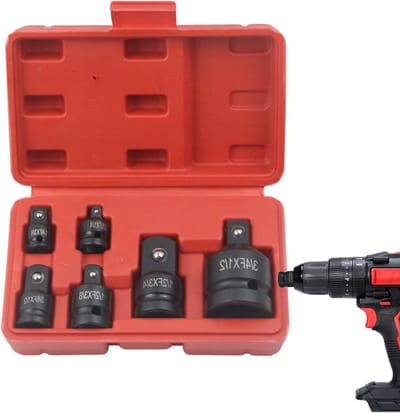 Socket Adapters - Verloopset Ratel - Reparaties Uitvoeren - Universele Compatibiliteit - 6 Delig - Zilver