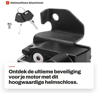 Dailygoods- Helmslot Aluminiumlegering - Compact - Geschikt voor Vulcan S 2015-2019 - Inclusief 2 Sleutels - Draagbaar - Schokbestendig - Helmbeugel