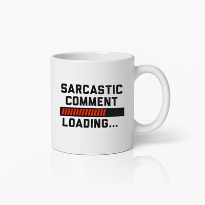 Grappige Koffiemok met "Sarcastische Opmerking Laden" Tekst – Humoristisch Cadeau voor Vrienden & Collega’s