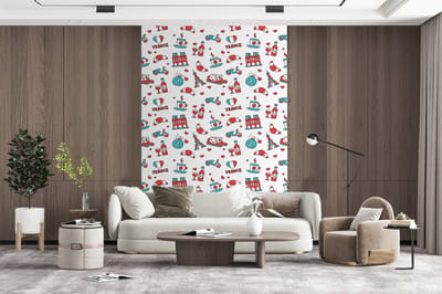 Behang - Fotobehang Patroon - Frankrijk - Vlag - Breedte 200 cm x hoogte 300 cm