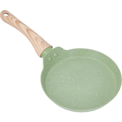 Koekenpan Houten Handvat Aluminiumlegering Kookpan Snelle Verhitting Anti-aanbak Omeletpan voor Thuiskeuken Type 2
