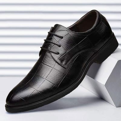 Nieuwe Lente Leren Schoenen voor Heren Zakelijk Formeel Kleding Bruidsjonkers Schoenen Grote Maat Veelzijdige Casual Bruiloftsschoenen 44 gray