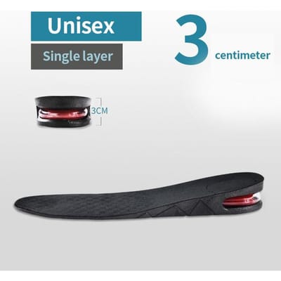 Onzichtbare Hoogte Vergrotende Inlegzolen Verstelbaar Lucht Kussen Schoen Inzetstukken met Op Maat Te Knipen Ontwerp 3-7.5cm Hak Verhoging voor Mannen & Vrouwen blue