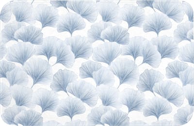 Badmat 60x40 cm - Antislip - Waaier - Modern - Blauw - Badmatten voor badkamer - Badkamermat - Douchemat - Badkamer mat