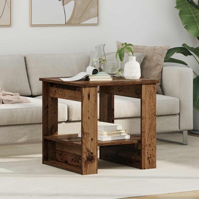 vidaXL - Salontafel - Oudhout - 51 - x - 50 - x - 50 - cm - Bewerkt - hout