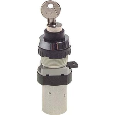 5/2 M5 Sleutelschakelaar Ventiel Zwart 0-12bar/0-168psi 30.5mm Airtec