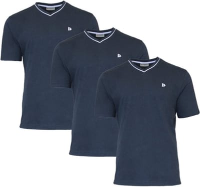 3-Pack Donnay - T-shirt (Jason) - Sportshirt - V- Hals shirt - Heren - Navy (010) - maat S