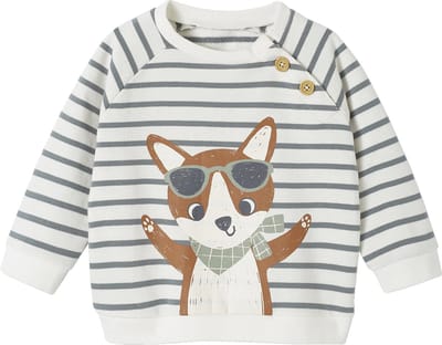Vertbaudet Gestreept sweatshirt van molton baby