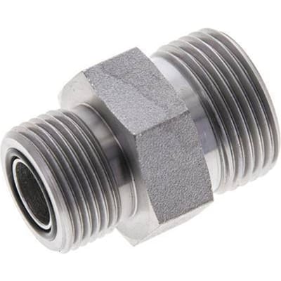 UN 1-3/16''-12 x UNS 1''-14 Verzinkt Stalen Borstnippel ORFS 400 Bar - Hydrauliek - FL2S-M-EZ-103U-100U-O