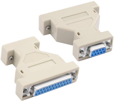 DB9 naar DB25 bus gender converter set van 2 stuks voor seriële koppelingen en datatransmissie