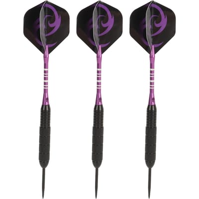 Steel Tip Darts Set Point Metal Tip Anti Slip Lichtgewicht Flight Professionele Darts voor Dartborden paars