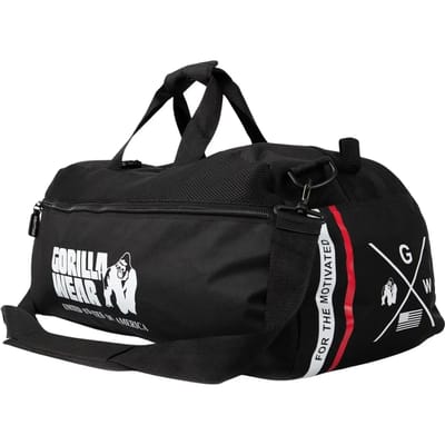 Gorilla Wear Norris Hybride Sporttas/Rugtas - Zwart
