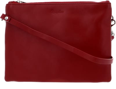 Esquire Koppeling Schoudertas Silk Small Double Zip Crossbody Bag Red Rood