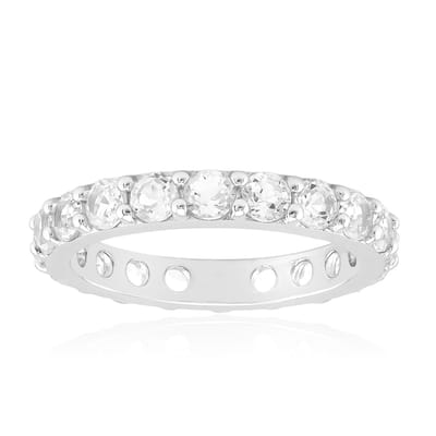 Cavill - Zilveren ring - 925 Sterling zilver gerhodineerd - 24x Witte topaas met 2,894 ct totaal - Elegante damesring met rond slijpsel & luxe design