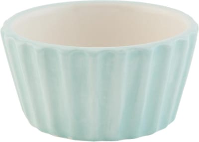 Kom | Ø 9*5 cm / 0.1L | Groen | Keramiek | Rond | Ribbels | Clayre & Eef | 6CE0460LGR