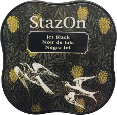 Stazon sneldrogend stempelkussen midi Jet Black