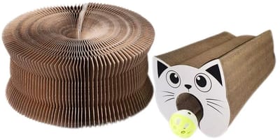 Daity Magische Orgaan Kattenkrabpaal Cat Ball Adventure Ultieme Interactieve Mentale en Fysieke Oefening Binnen Katten Speelgoed - Opvouwbaar Ontwerp - Wordt geleverd met 1 Belbal