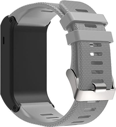 Siliconen bandje - geschikt voor Garmin Vivoactive / Vivoactive HR - grijs