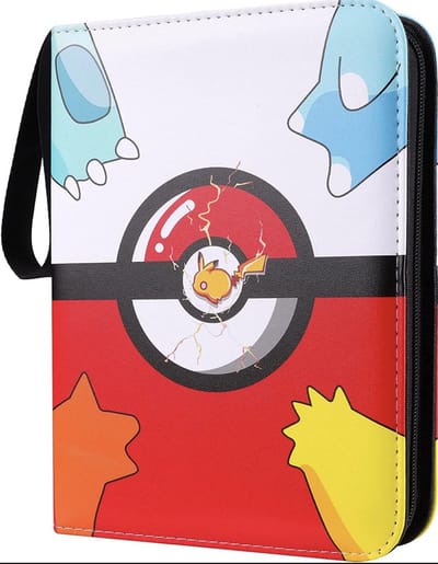 Buxibo Verzamelmap Geschikt voor Speelkaarten - Verzamelalbum met Rits - 4 Pocket Map Binder Houder - Opbergmap voor 400 Kaarten- Ball