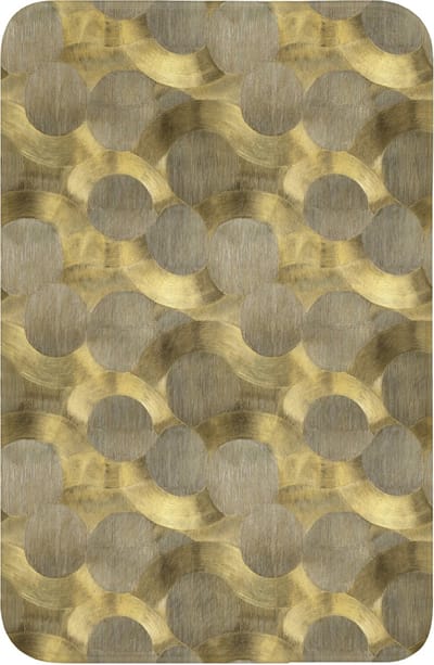 WC mat 40x60 cm - Antislip - Modern - Geometrisch - Goud - Toiletmat - Vloermat - Douchemat - Toilet tapijt - Toiletmatten