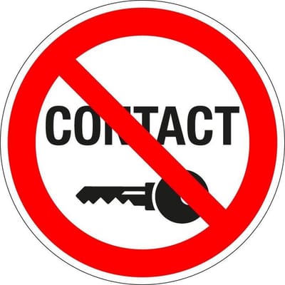 Verboden contact uitzetten - kunststof 300 mm