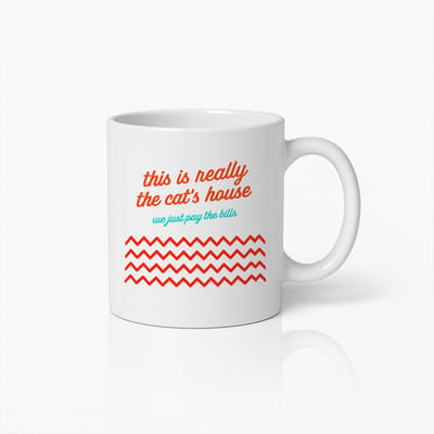 Grappige Kattenmok 330ml – Dit is Eigenlijk het Huis van de Kat Koffiebeker – Humoristisch Cadeau voor Kattenliefhebbers